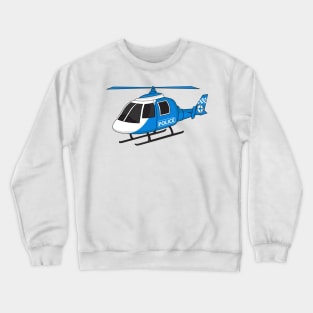 Cute police department helicopter chopper cartoon Crewneck Sweatshirt